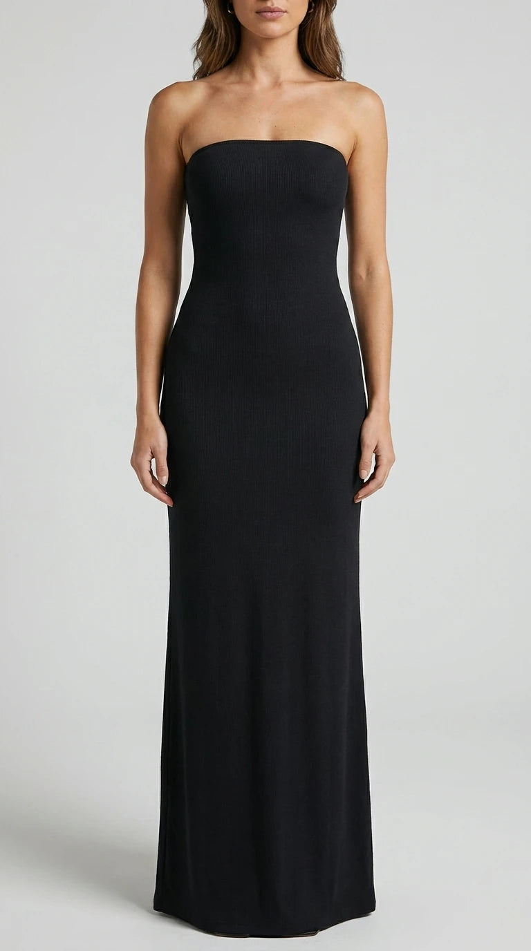Strapless Wide-Leg Maxi Dress