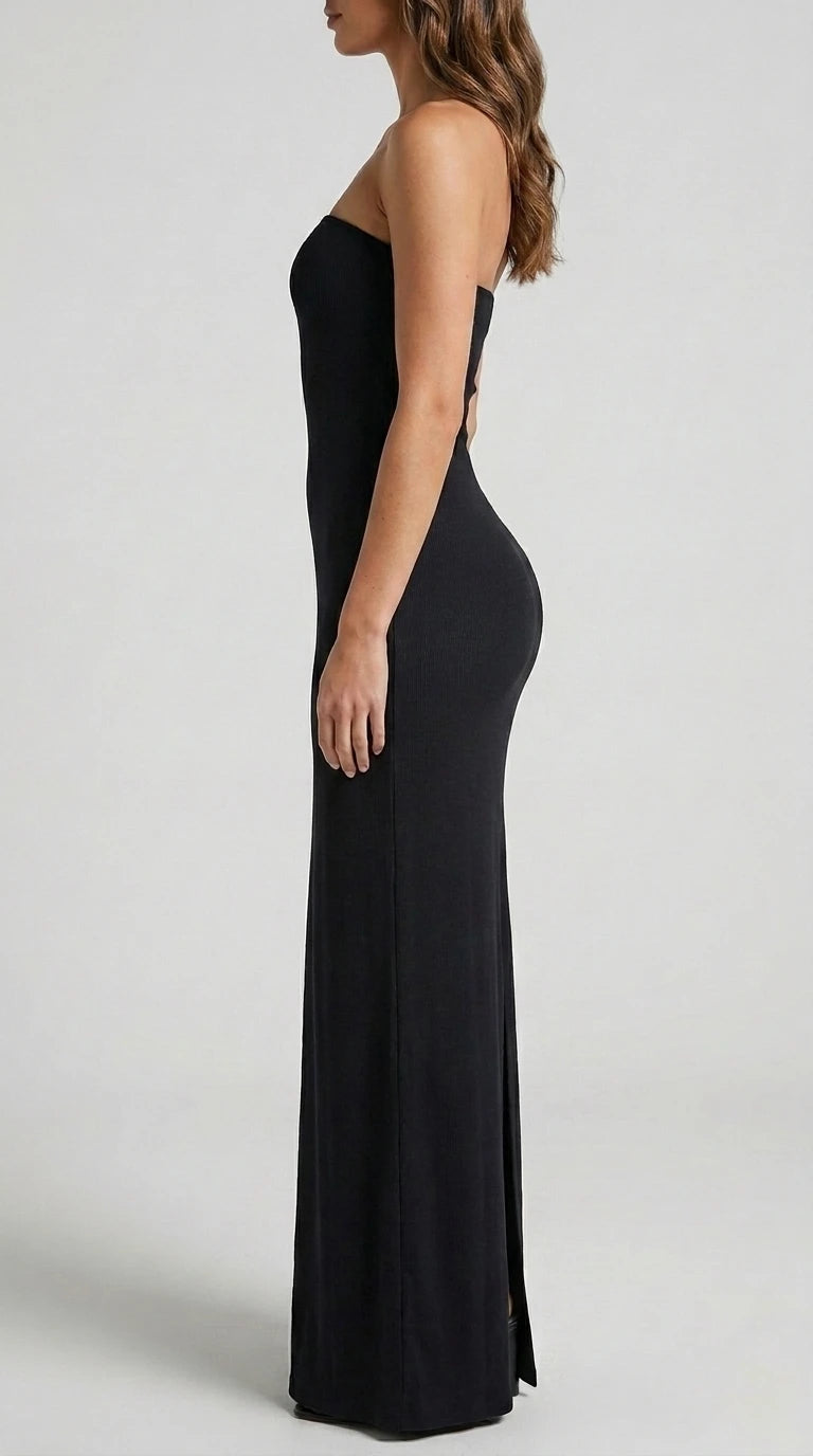 Strapless Wide-Leg Maxi Dress