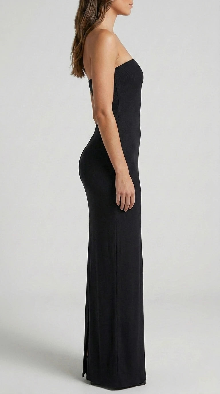 Strapless Wide-Leg Maxi Dress