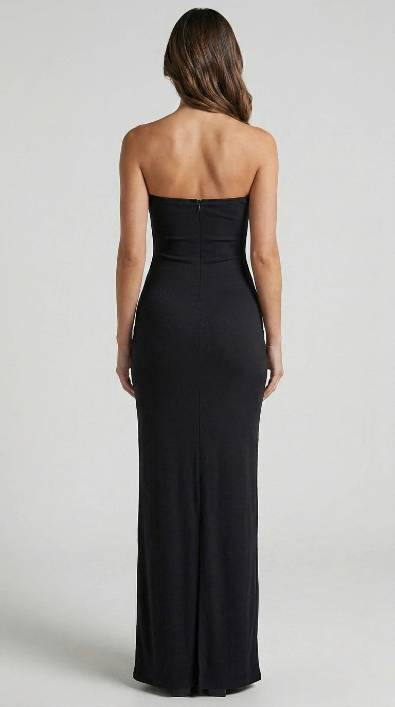 Strapless Wide-Leg Maxi Dress