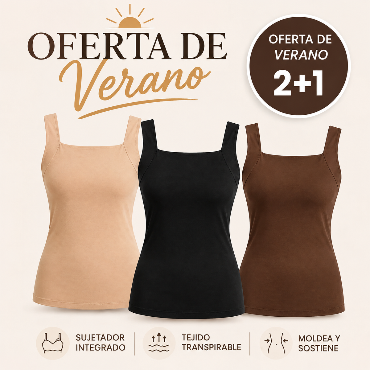 Norrari Built-In Bra Comfort Tank