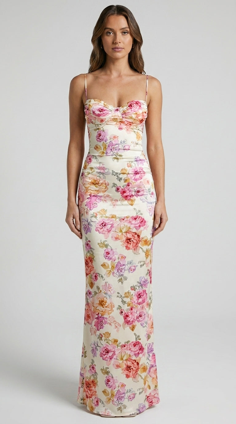 Floral Dress with Straps