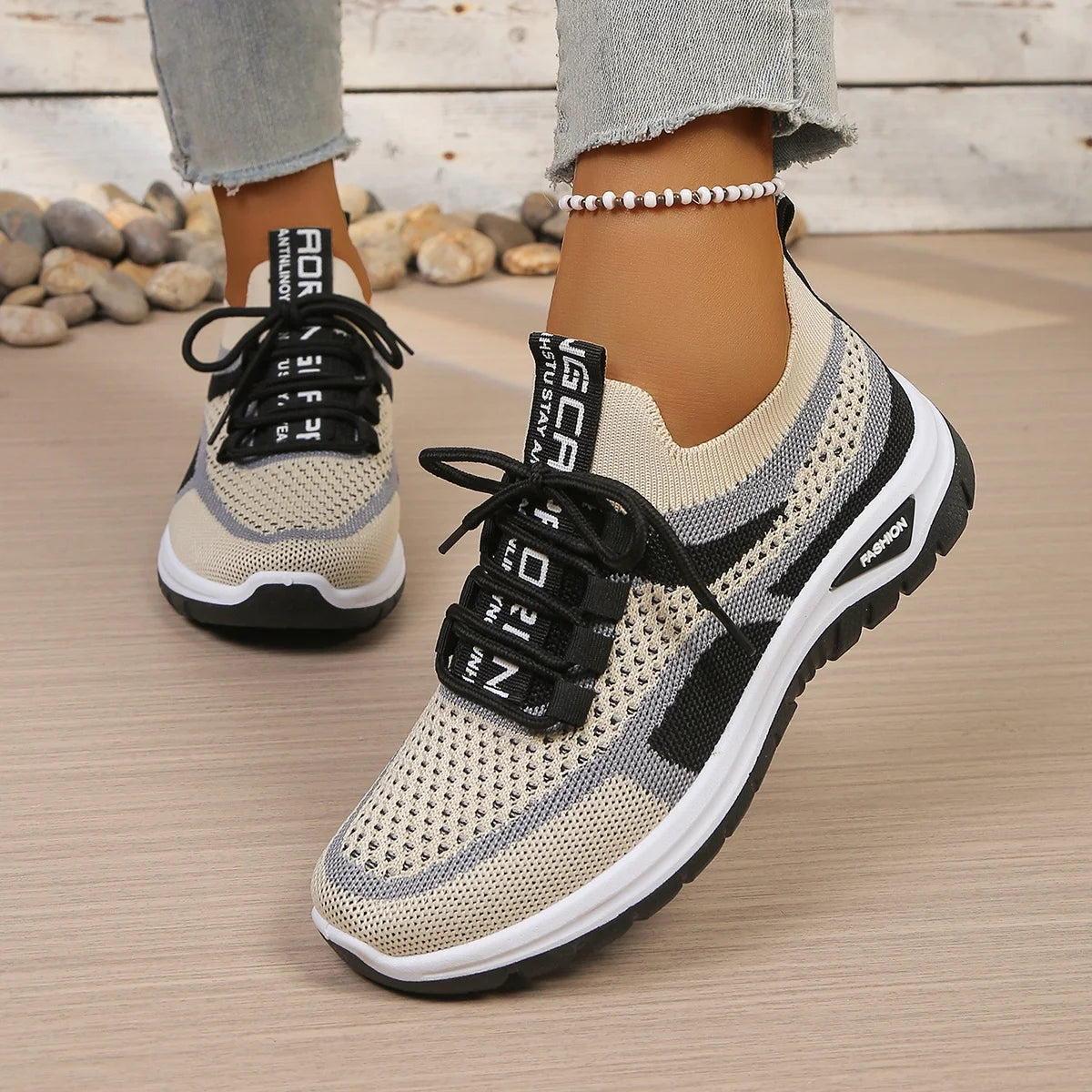 Two-Tone Casual Work Sneakers