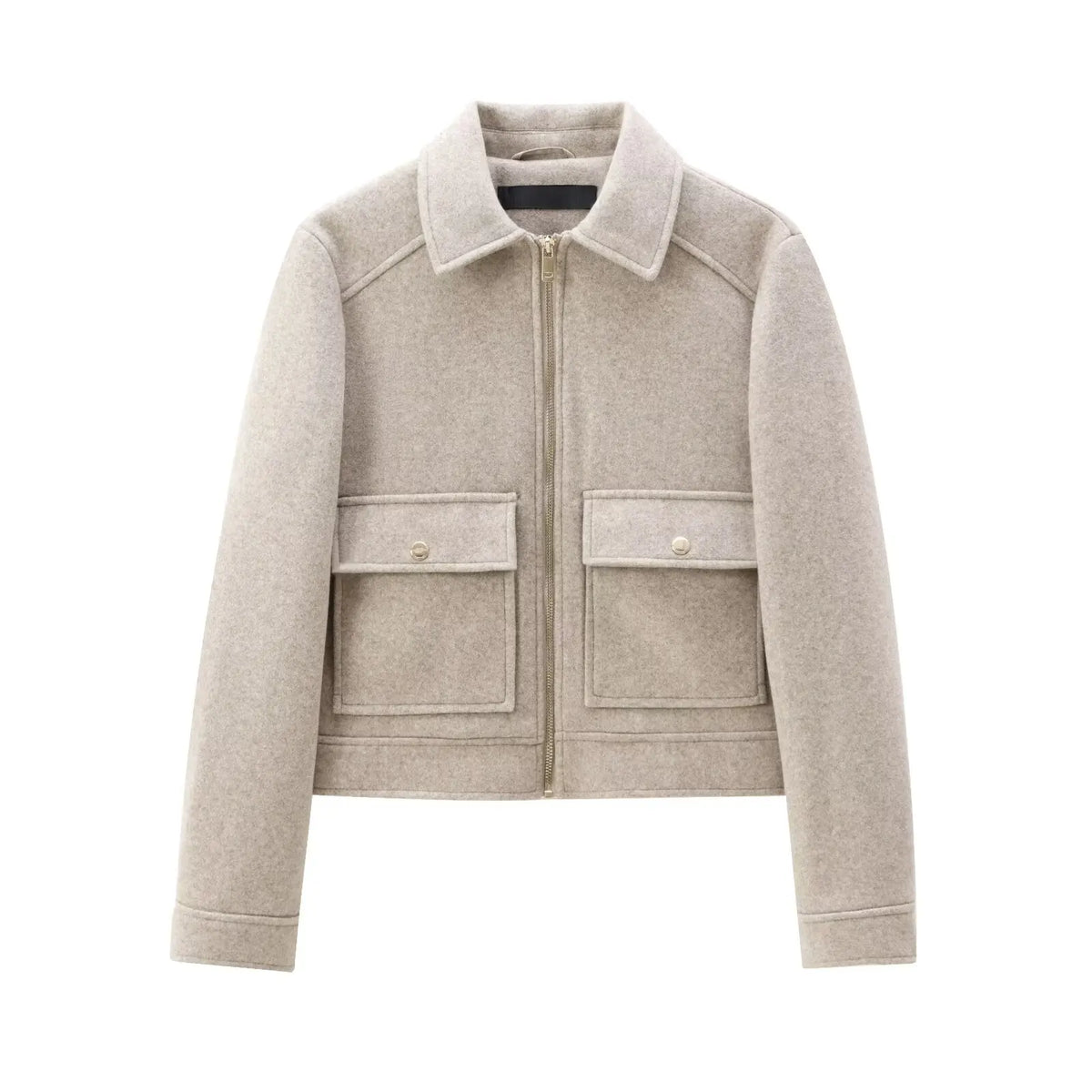 Zip-Up Long Sleeve Utility Jacket