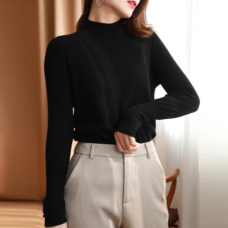 Slim Turtleneck Knit Jumper