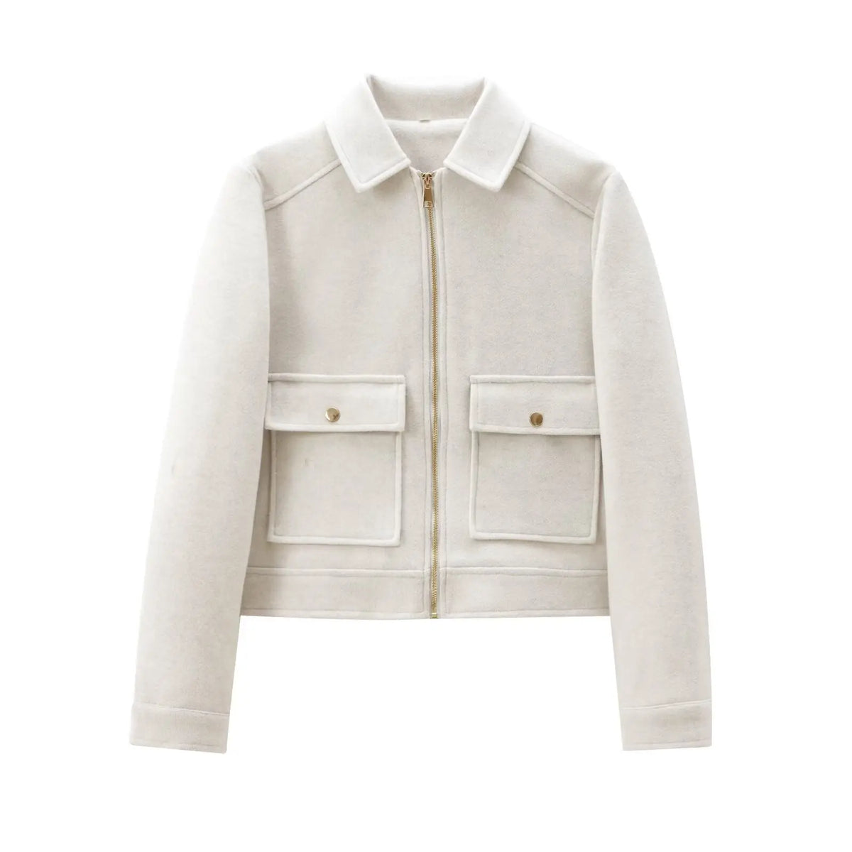 Zip-Up Long Sleeve Utility Jacket