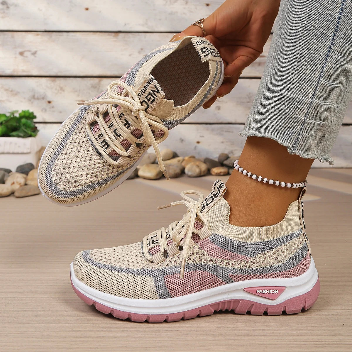 Two-Tone Casual Work Sneakers