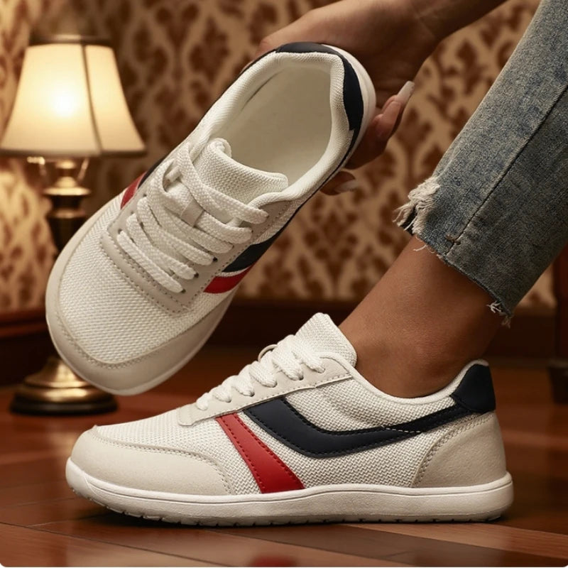 Wide-Toe Breathable Canvas Sneakers