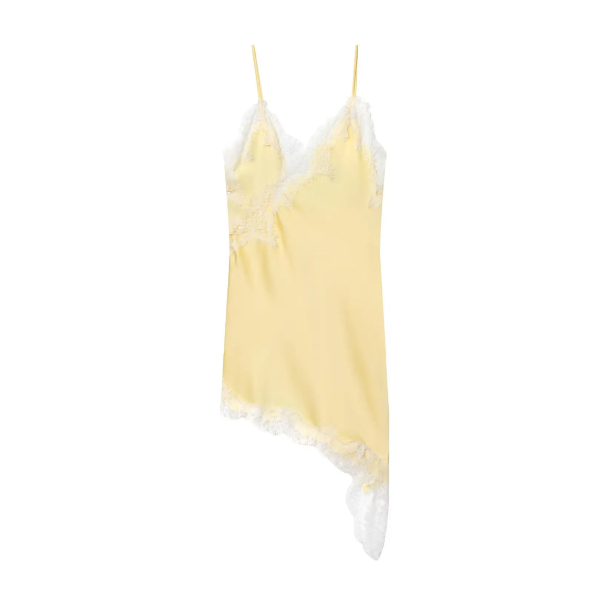 Satin Lace Slip Mini Dress