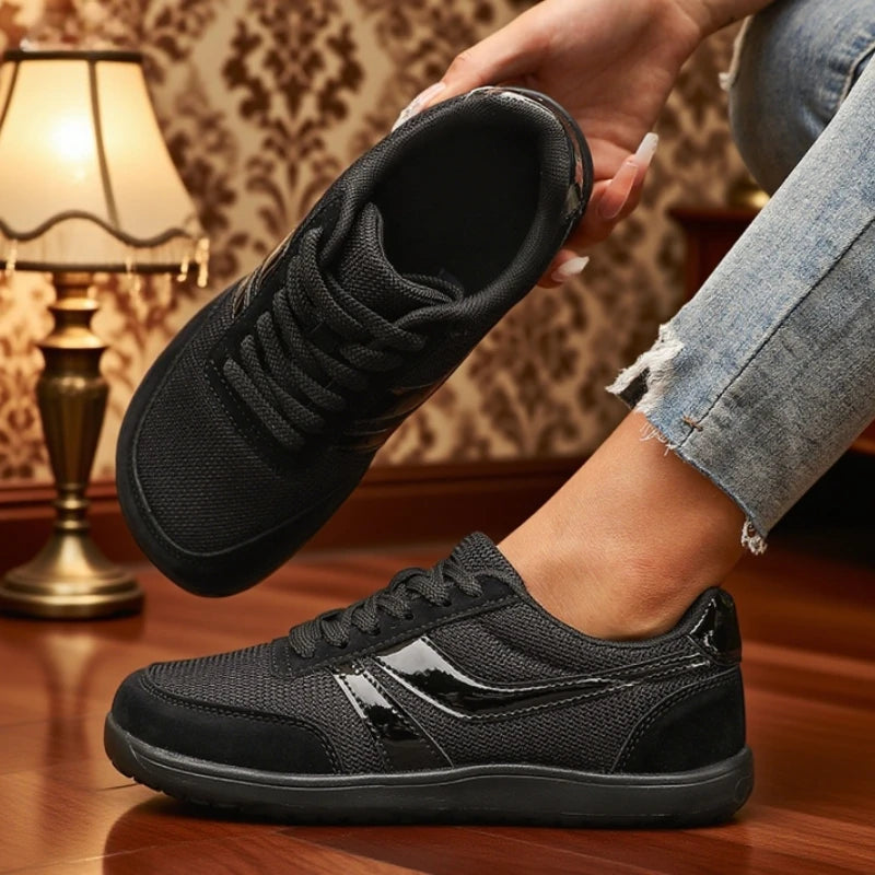 Wide-Toe Breathable Canvas Sneakers