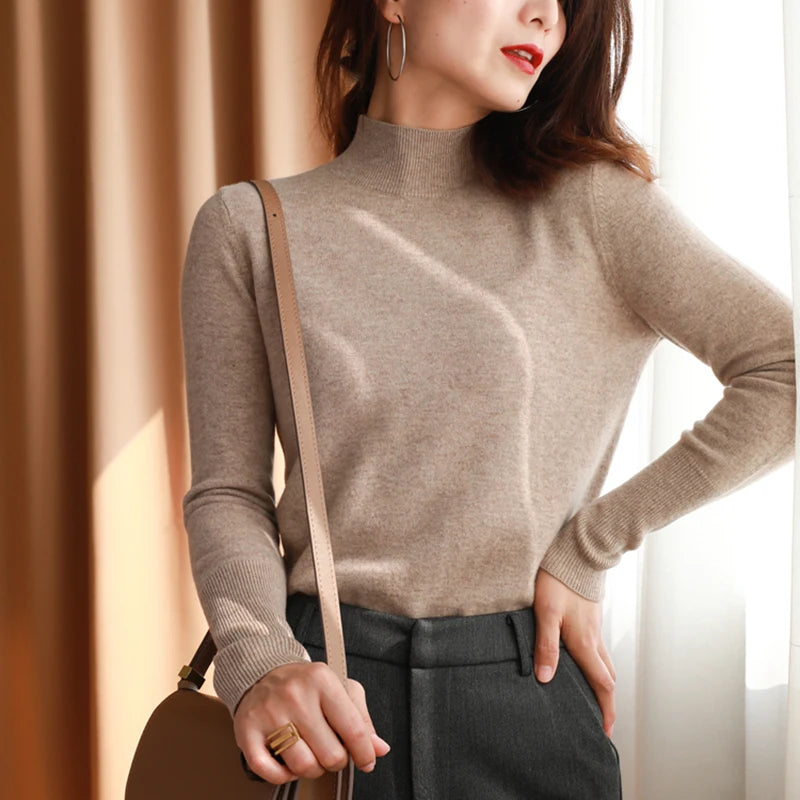 Slim Turtleneck Knit Jumper