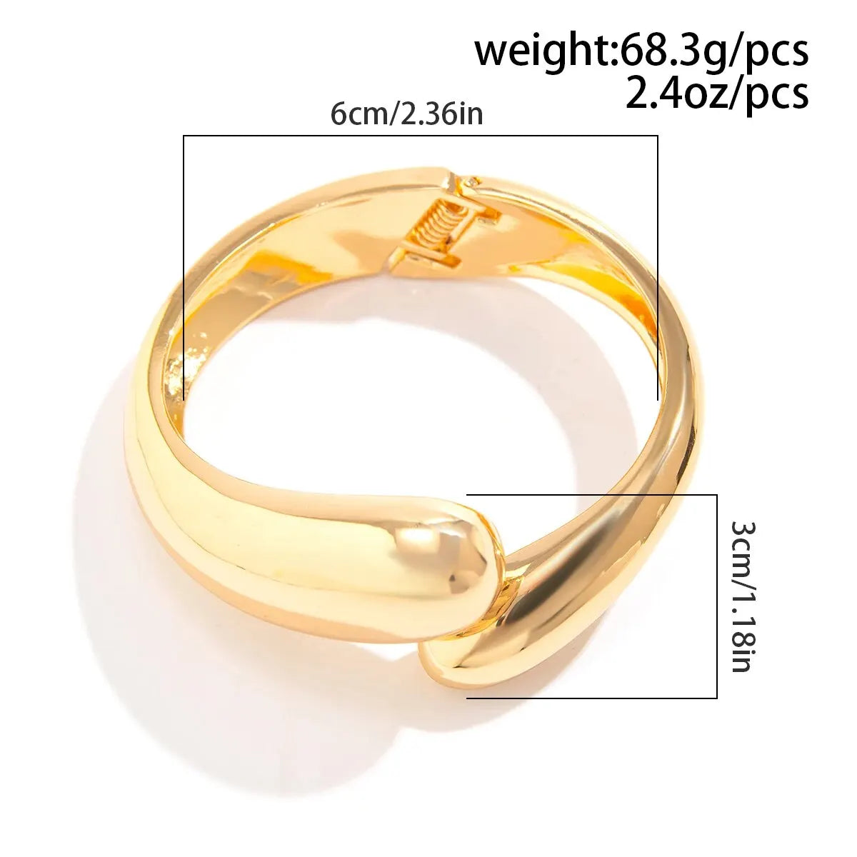 Geometric Water Drop Bangle