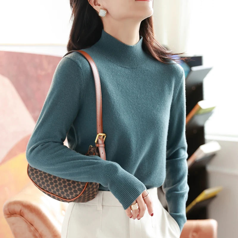 Slim Turtleneck Knit Jumper