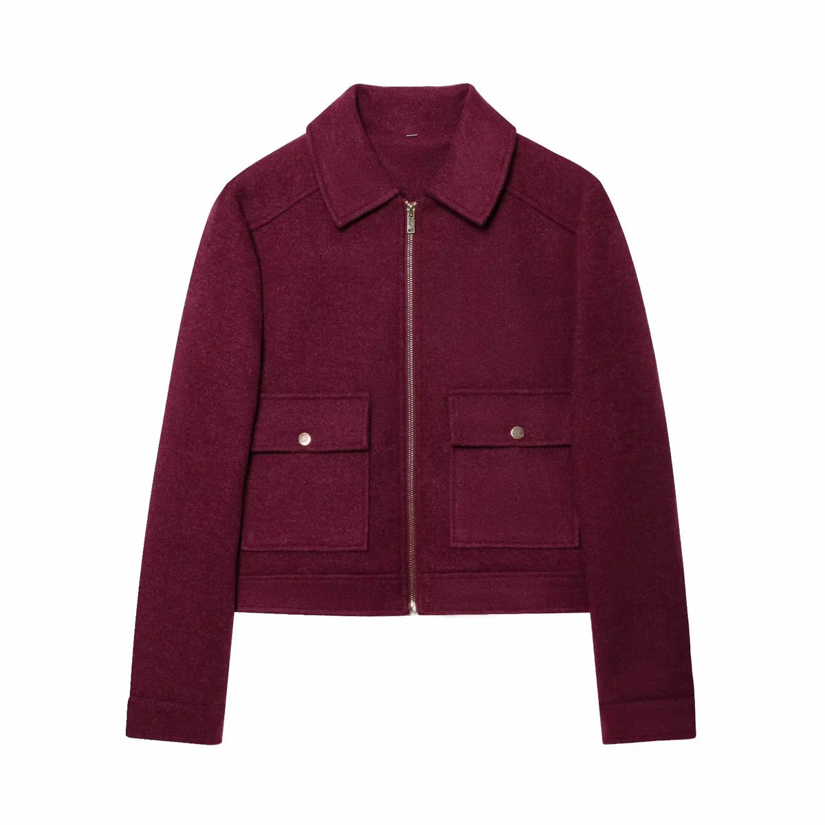 Zip-Up Long Sleeve Utility Jacket