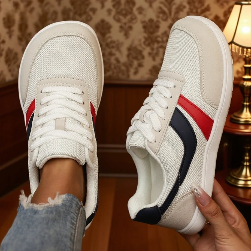Wide-Toe Breathable Canvas Sneakers
