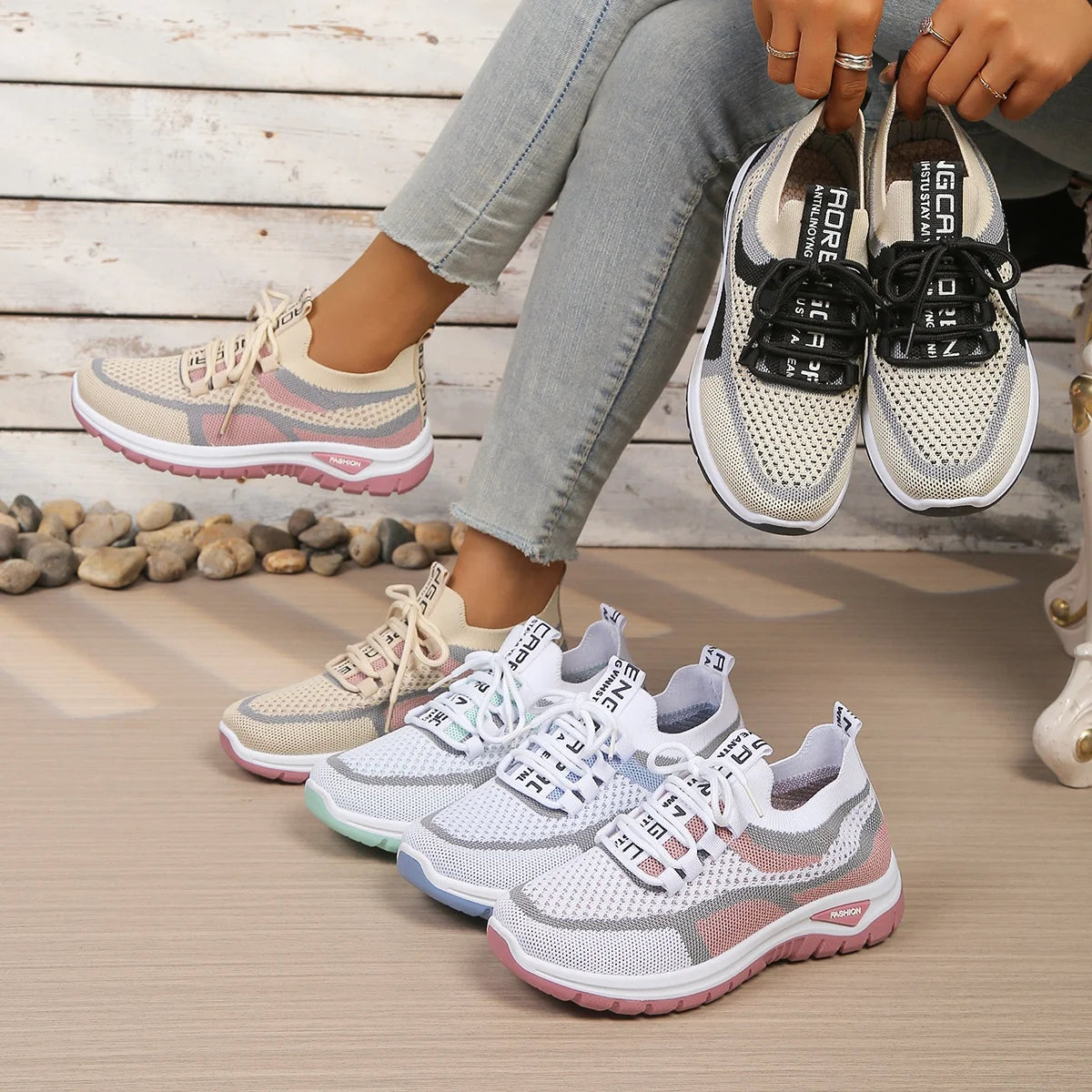 Two-Tone Casual Work Sneakers