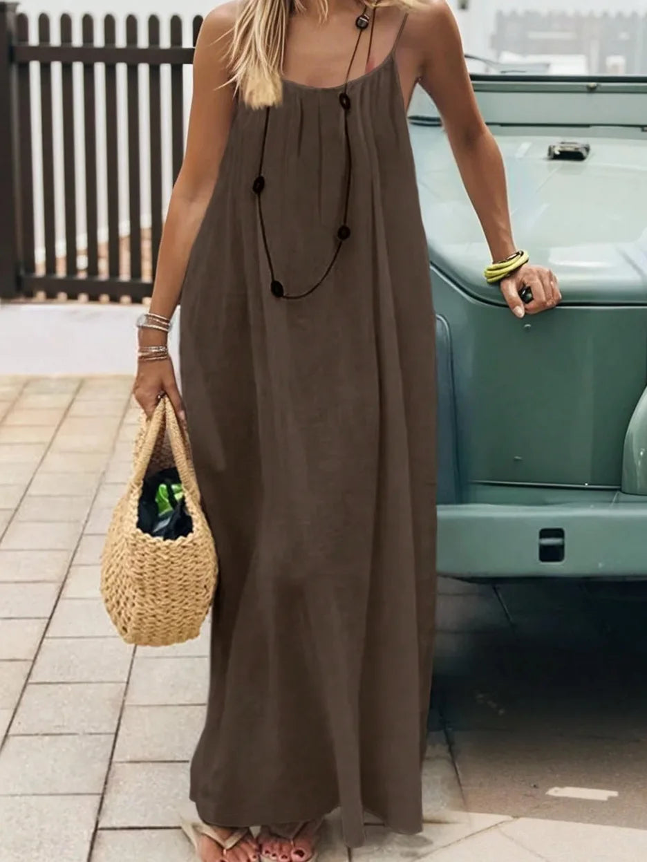 Spaghetti Strap Loose-Fit Summer Dress