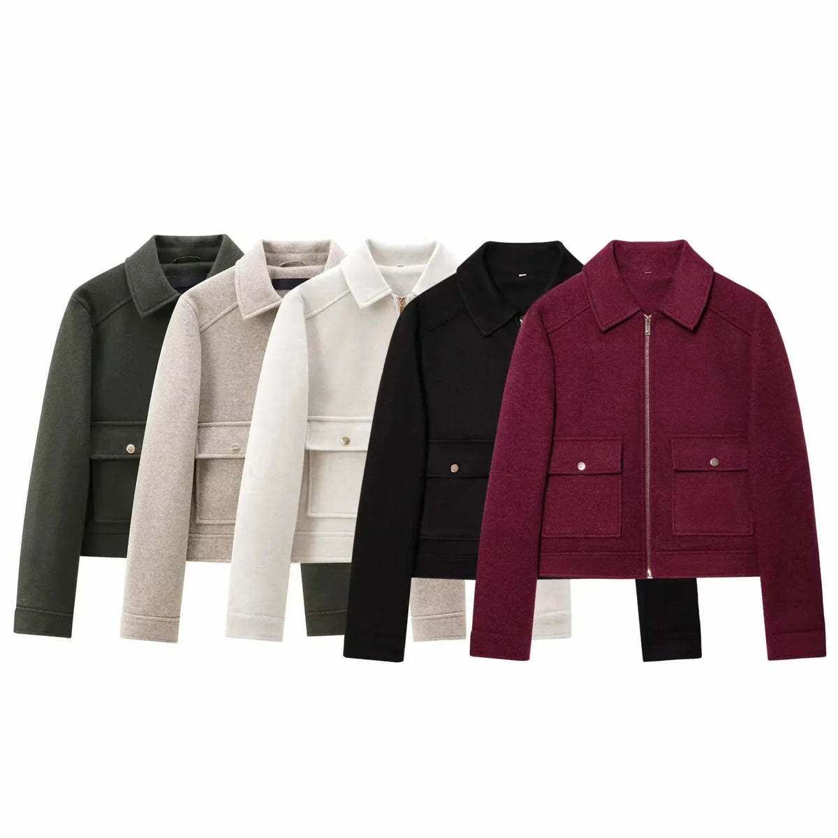 Zip-Up Long Sleeve Utility Jacket