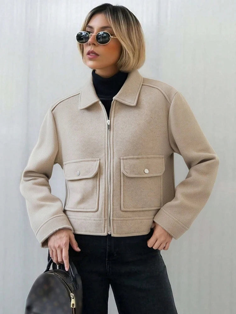 Short Street-Style Zip Jacket