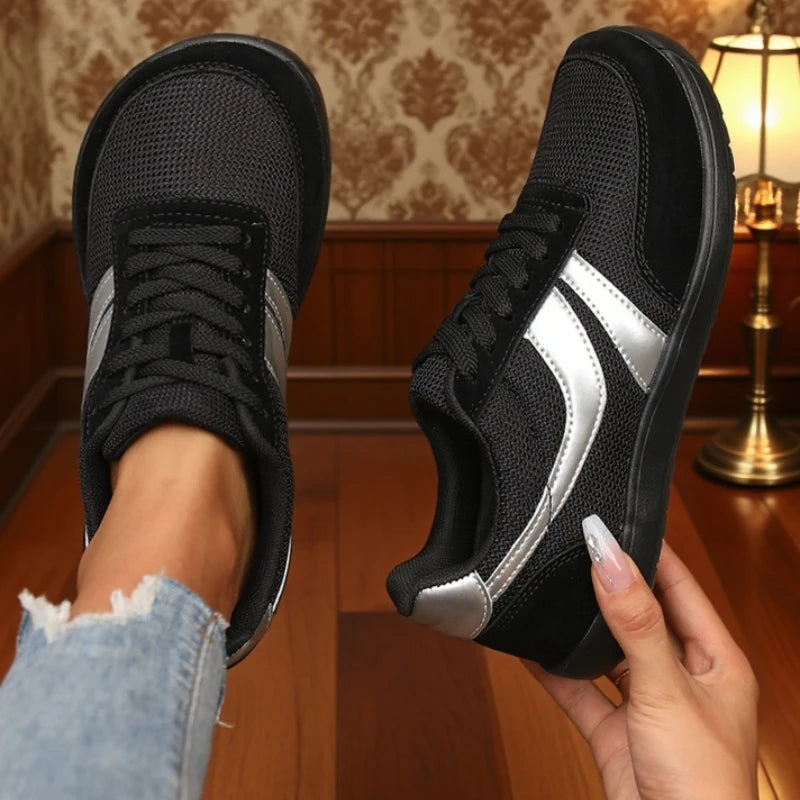 Wide-Toe Breathable Canvas Sneakers