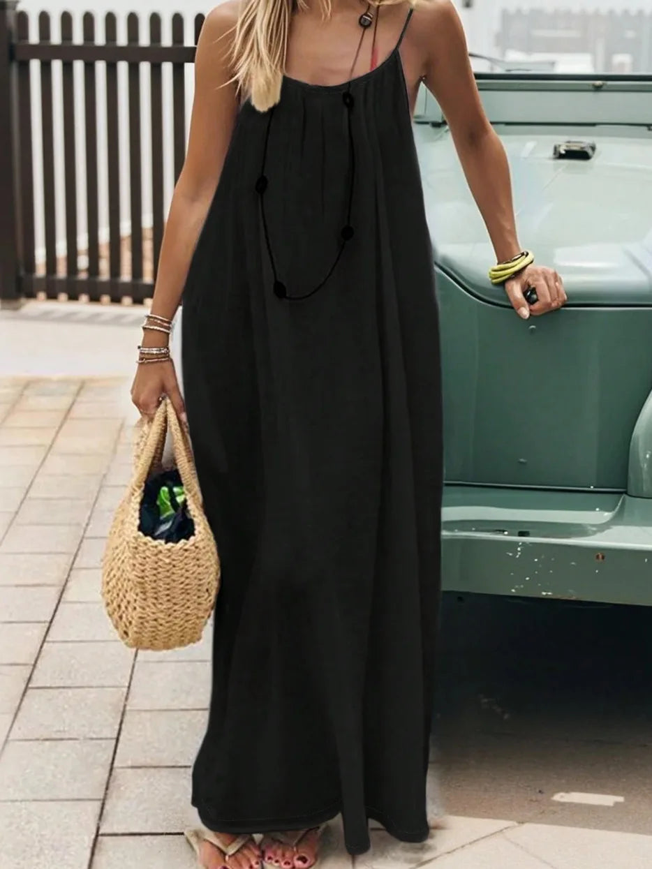 Spaghetti Strap Loose-Fit Summer Dress