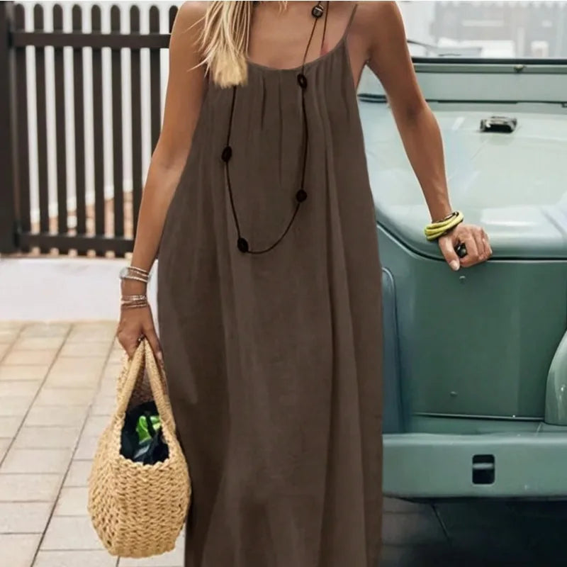 Spaghetti Strap Loose-Fit Summer Dress
