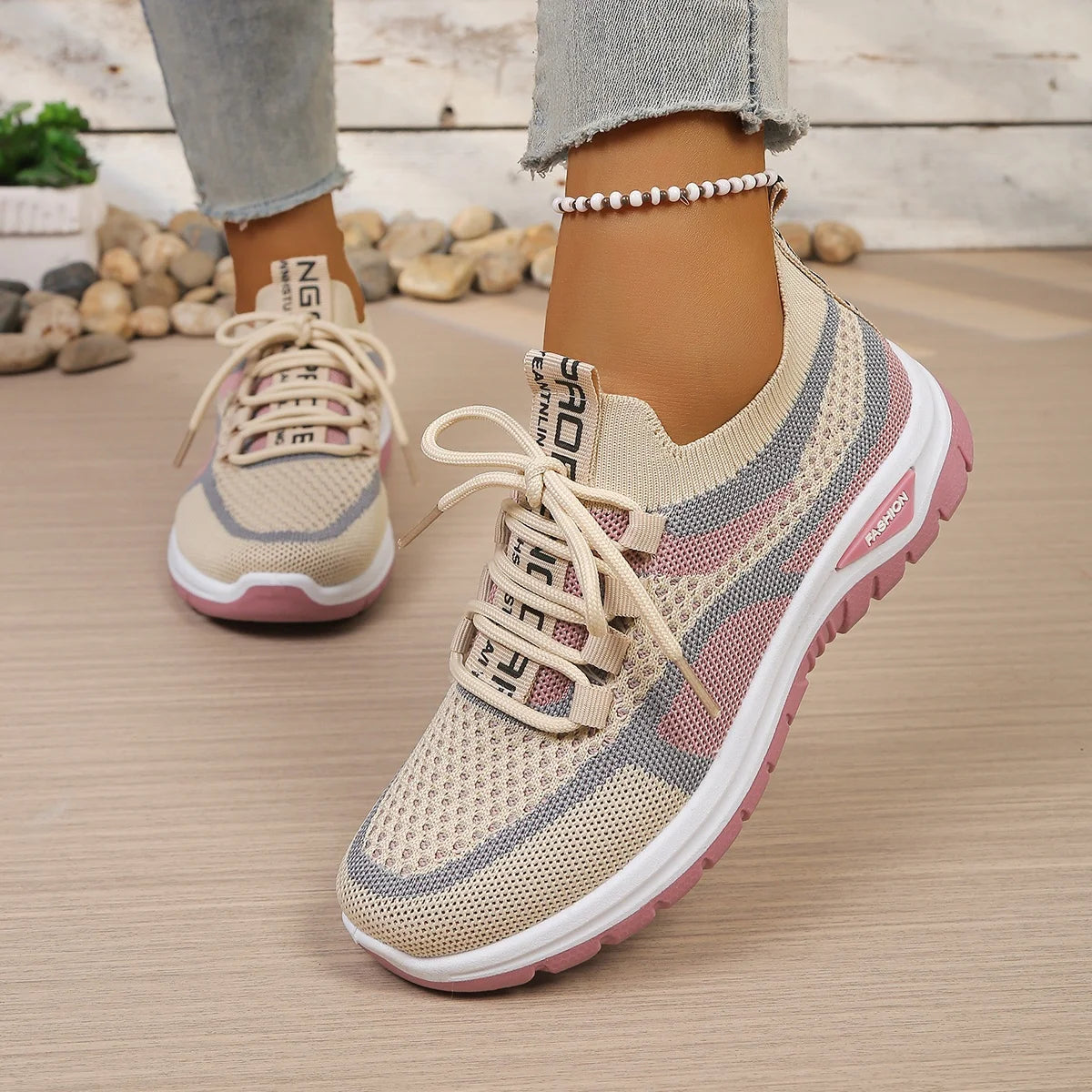 Two-Tone Casual Work Sneakers