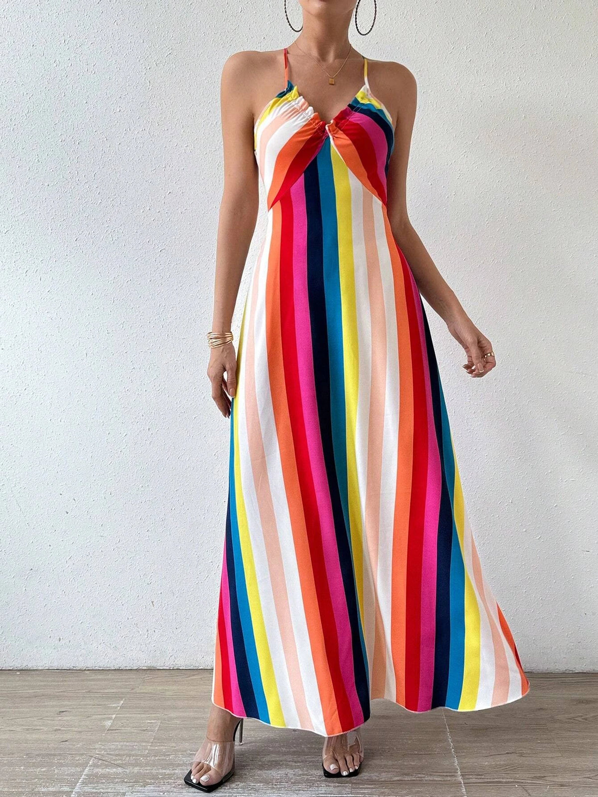 Boho Backless Split Maxi Dress