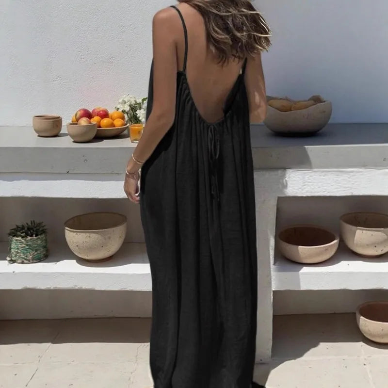Spaghetti Strap Loose-Fit Summer Dress