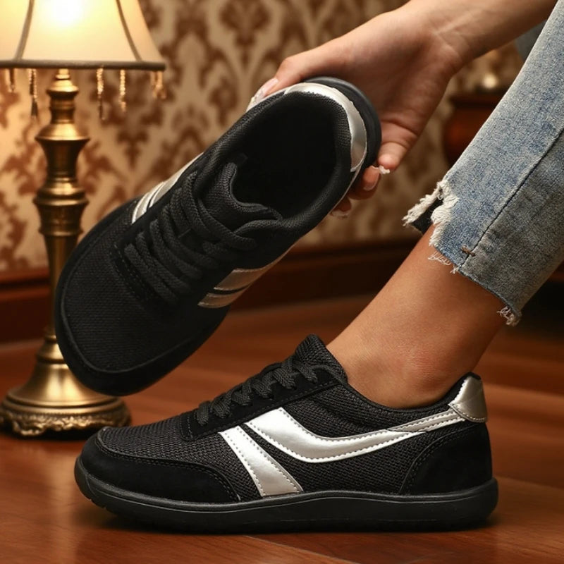 Wide-Toe Breathable Canvas Sneakers