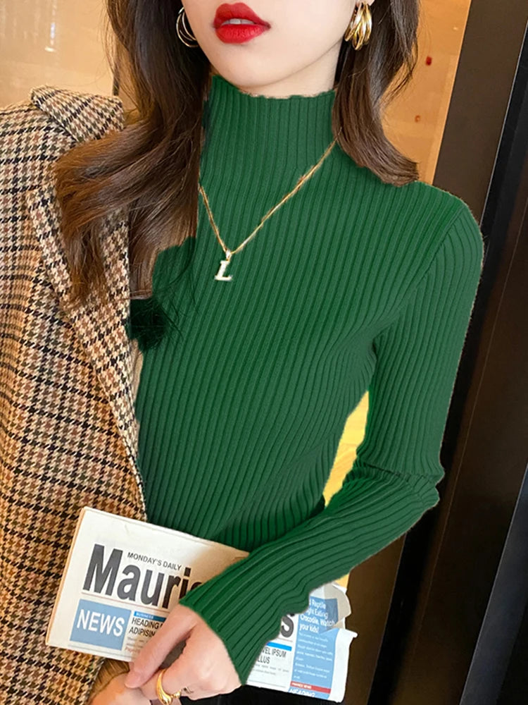 Basic Knit Turtleneck Sweater