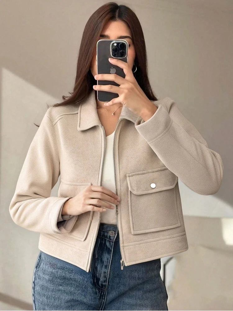 Short Street-Style Zip Jacket