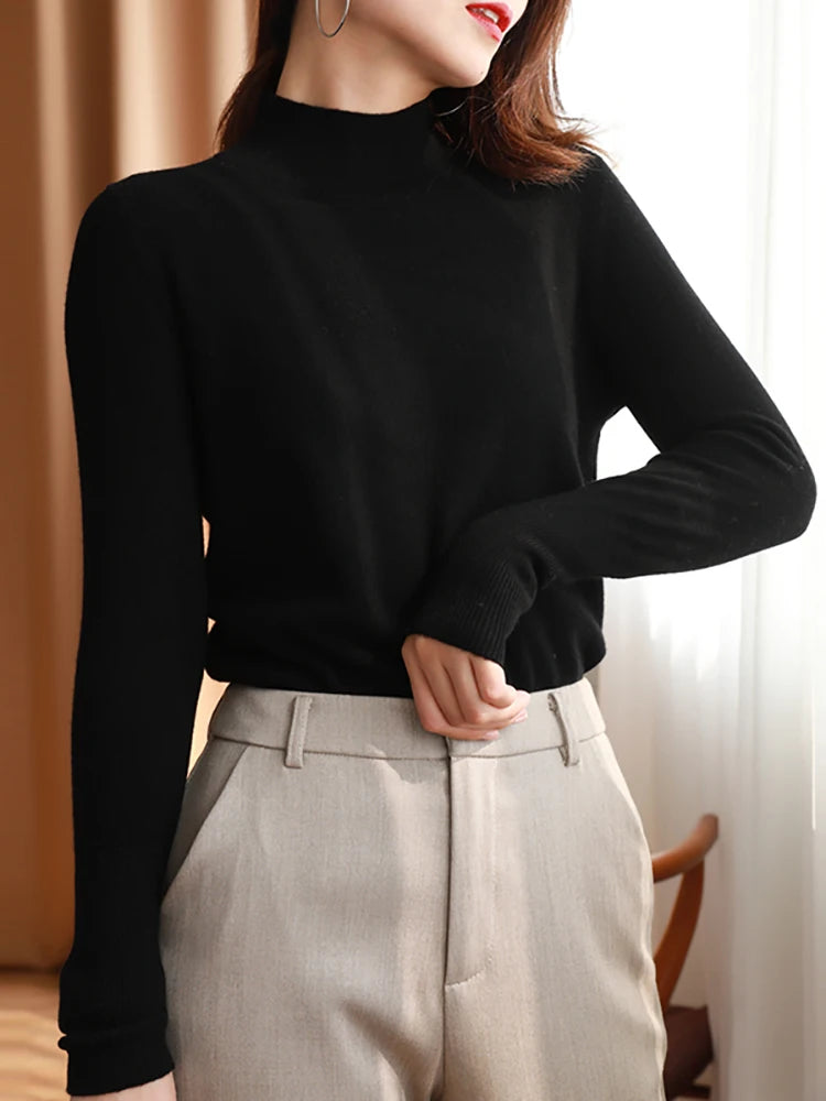 Slim Turtleneck Knit Jumper