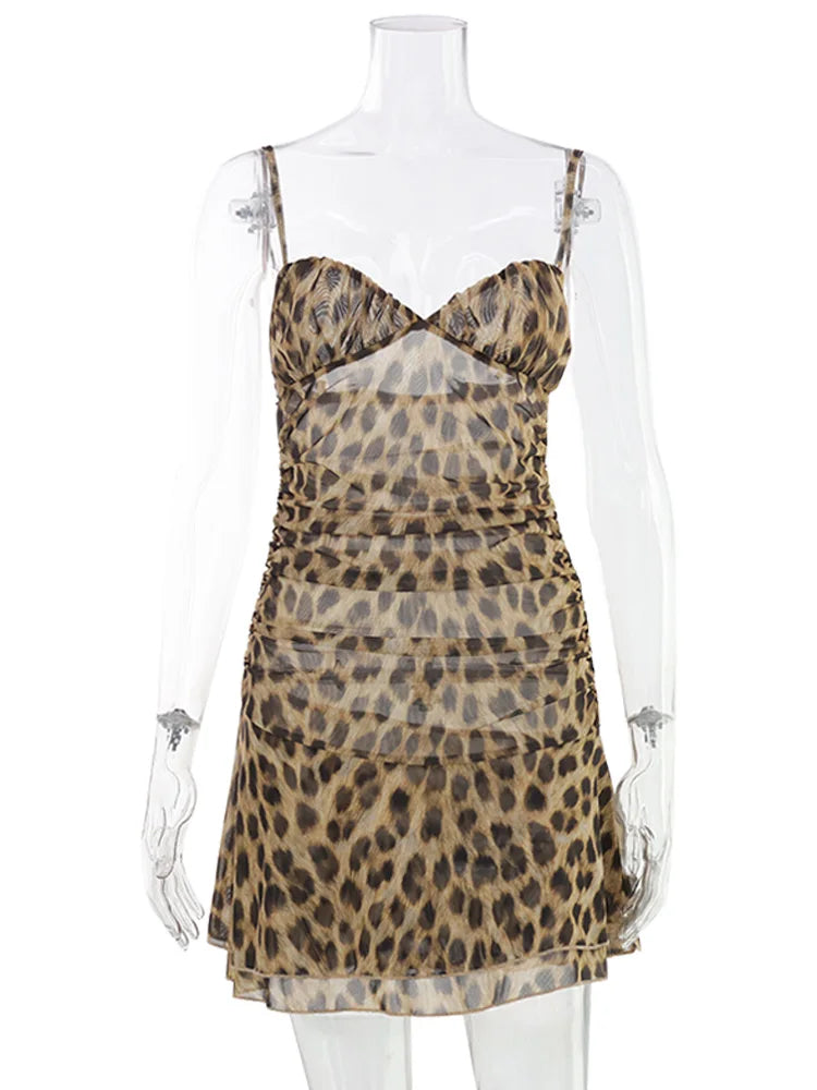 Leopard Print Bodycon Camisole Dress