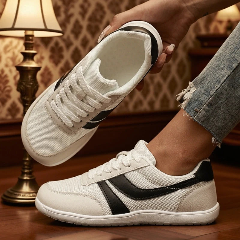 Wide-Toe Breathable Canvas Sneakers
