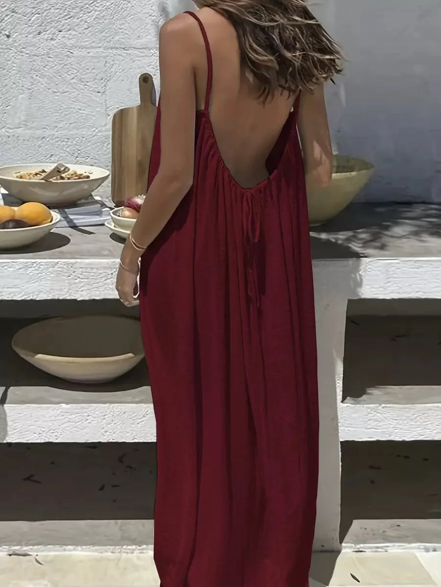 Spaghetti Strap Loose-Fit Summer Dress