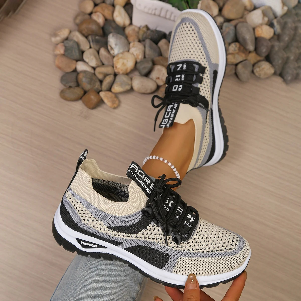 Two-Tone Casual Work Sneakers
