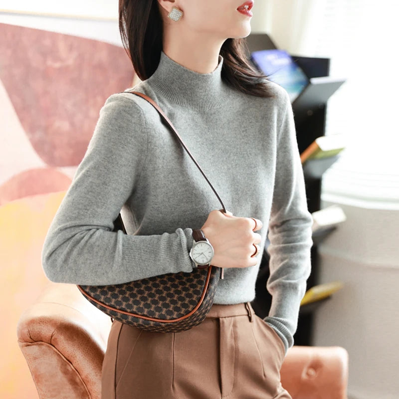 Slim Turtleneck Knit Jumper