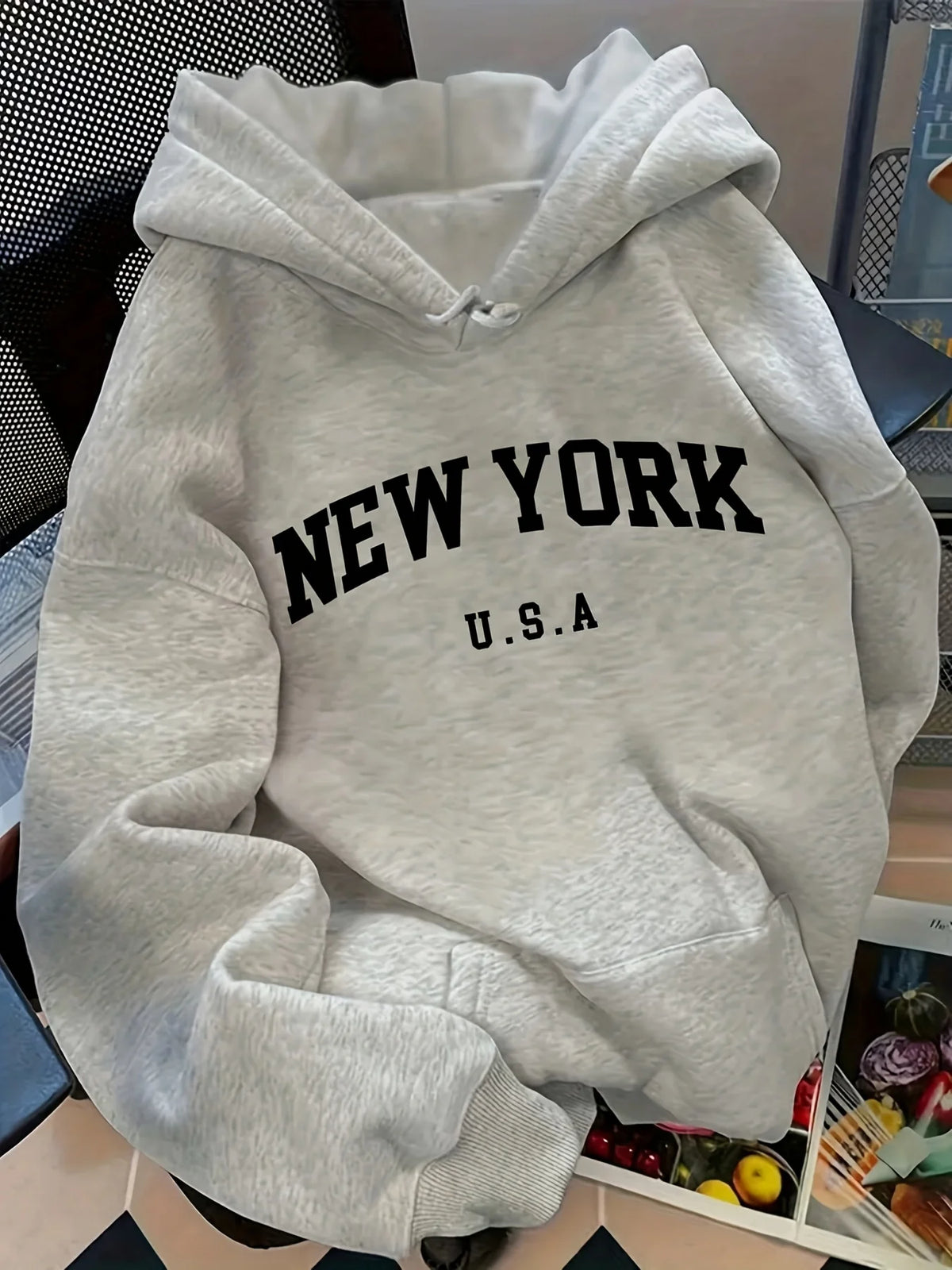 Oversized NY Graphic Hoodie