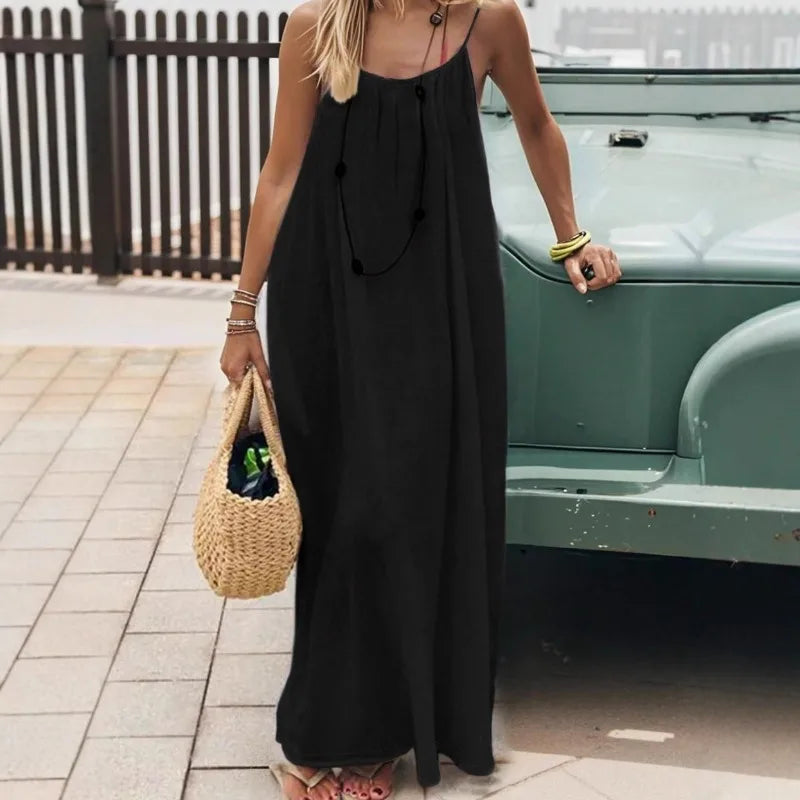 Spaghetti Strap Loose-Fit Summer Dress