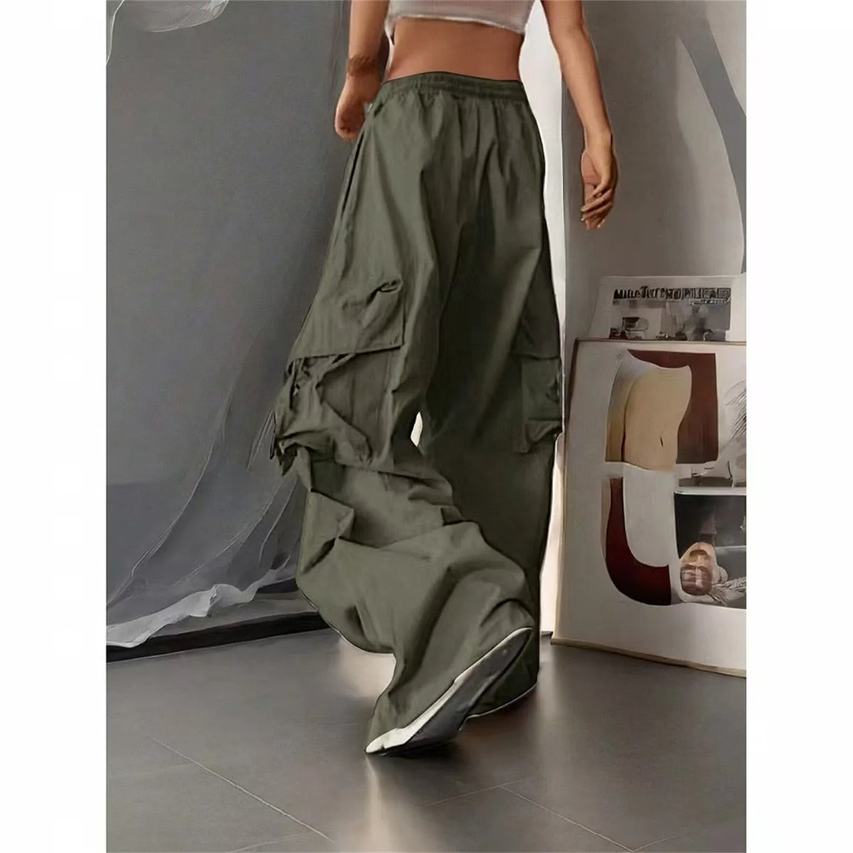 Korean Oversized High-Waist Trousers