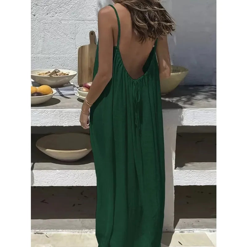 Spaghetti Strap Loose-Fit Summer Dress