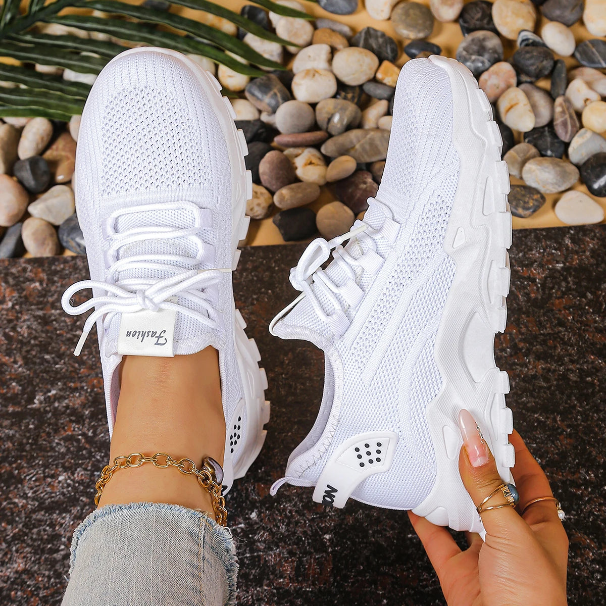 Chunky Knit Platform Trainers