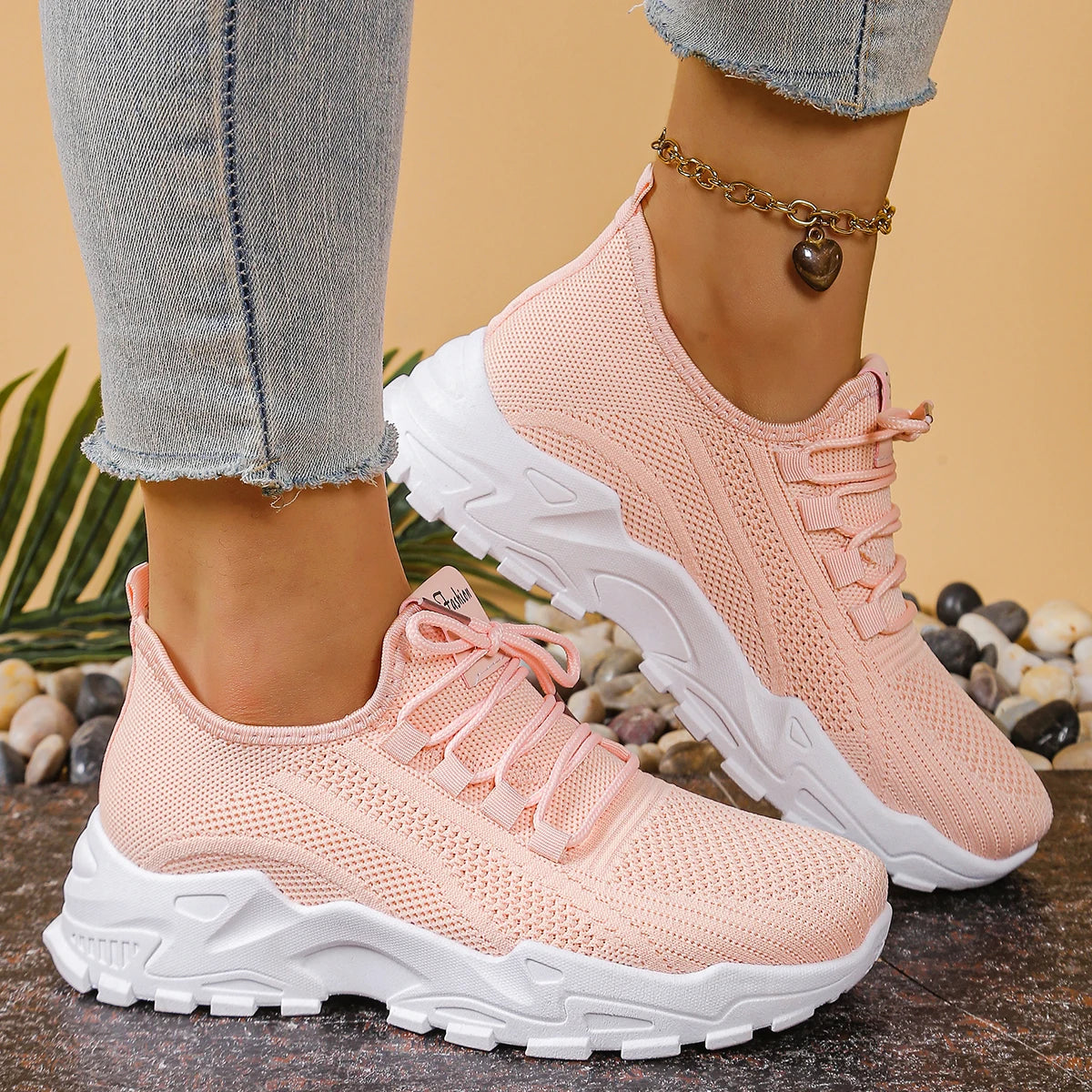 Chunky Knit Platform Trainers