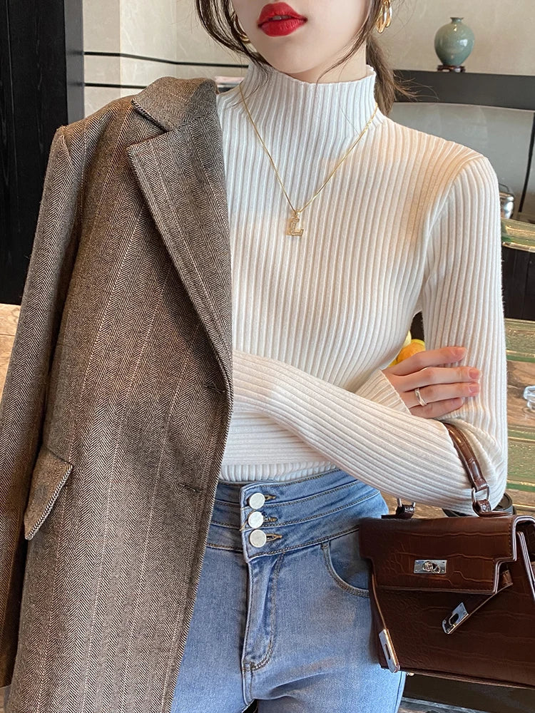 Basic Knit Turtleneck Sweater