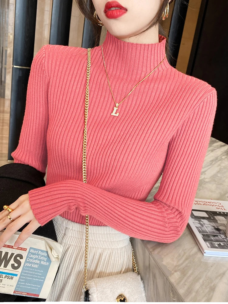 Basic Knit Turtleneck Sweater